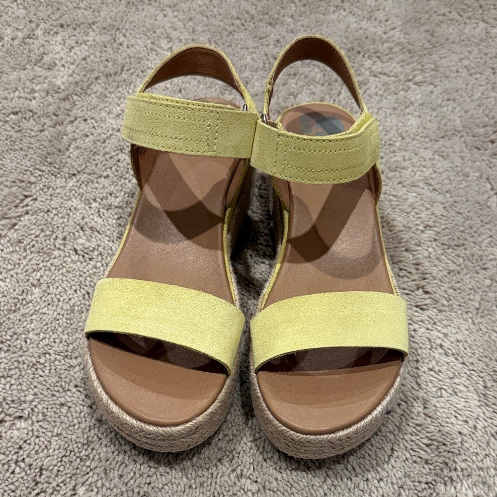 Sorel yellow Platform Wedge Sandals